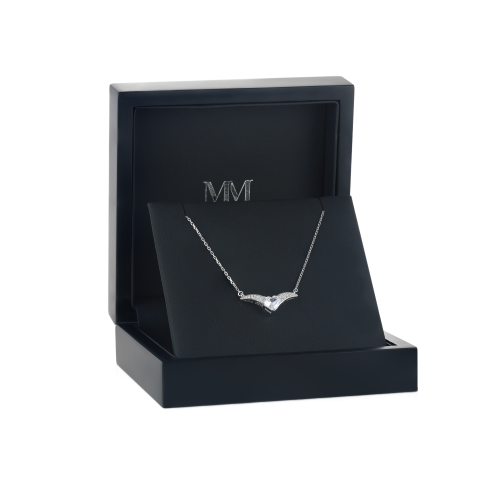 Pentara - Moissanite Tennis Necklace in Pavé Setting