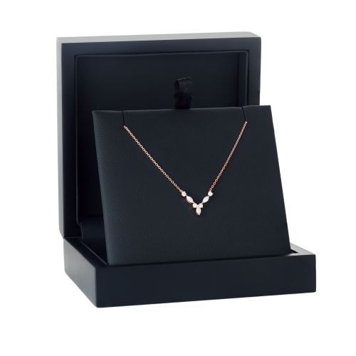 Adelina - Elegant Moissanite Necklace with Marquise Accents
