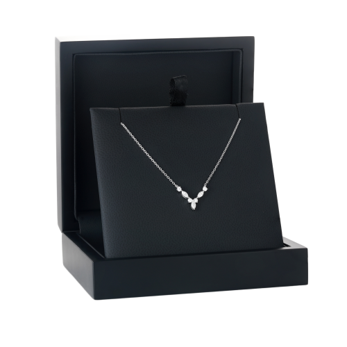 Adelina - Elegant Moissanite Necklace with Marquise Accents