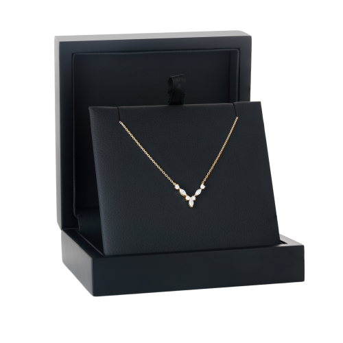 Adelina - Elegant Moissanite Necklace with Marquise Accents