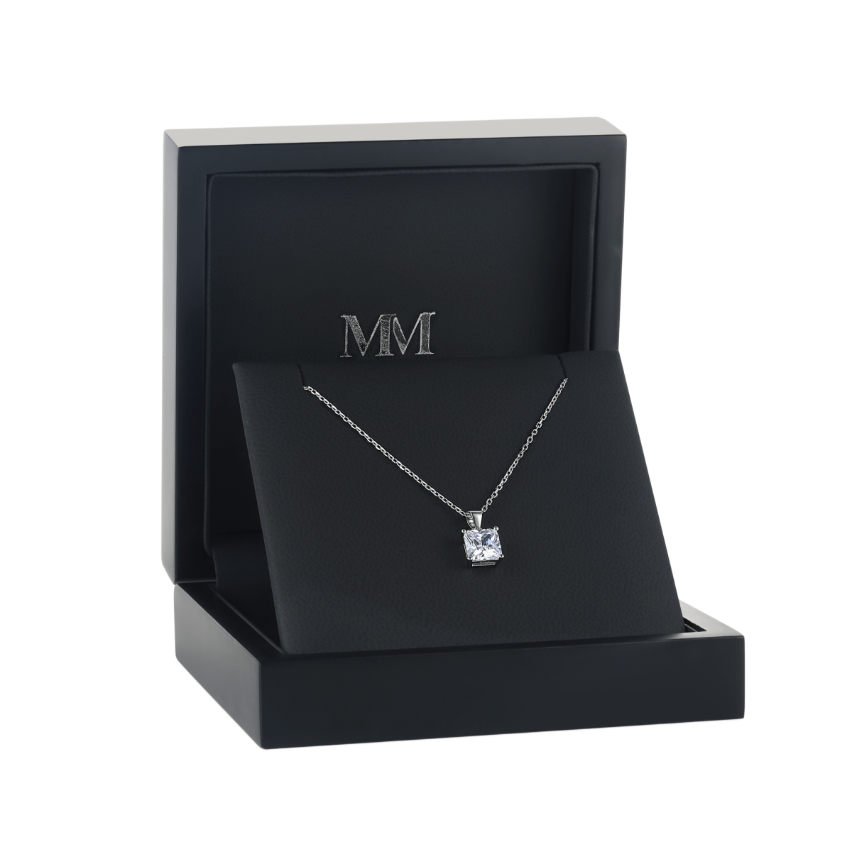 Regent - Princess Cut Moissanite Solitaire Pendant