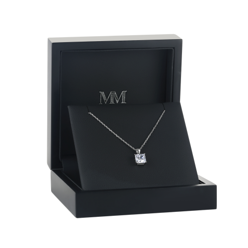 Regent - Princess Cut Moissanite Solitaire Pendant