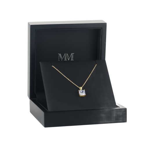 Regent - Princess Cut Moissanite Solitaire Pendant