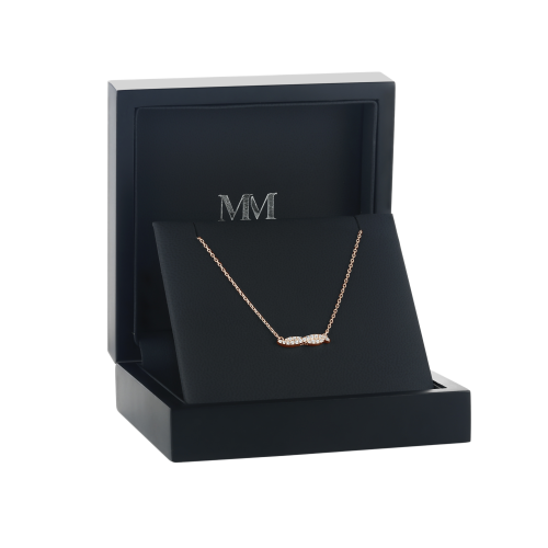 Astrid - Marquise-Inspired Moissanite Necklace with Pave Setting