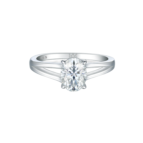 Grace – Oval Split-Shank Moissanite Ring
