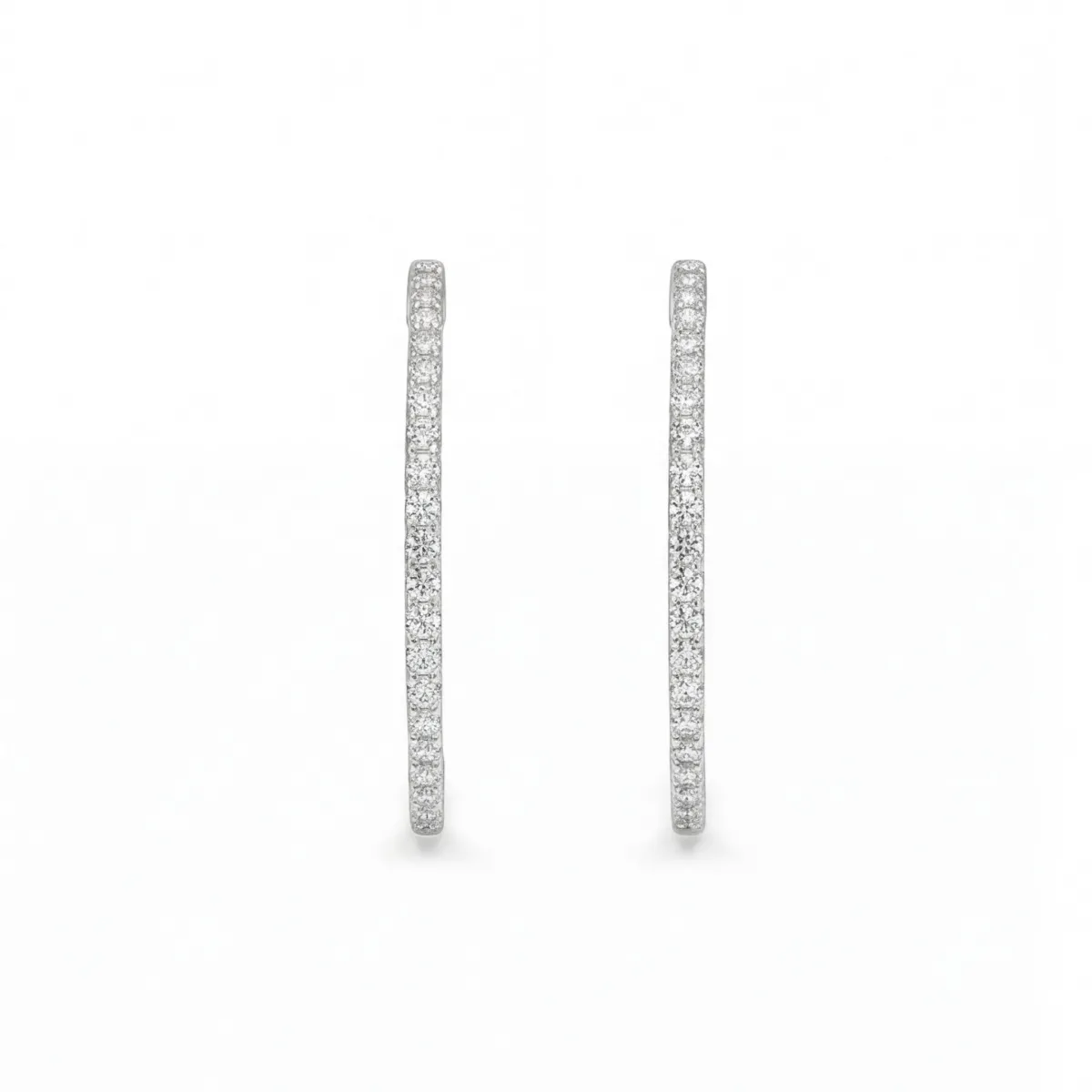 Orbita - Eternity Hoop Earrings With Moissanite Accents