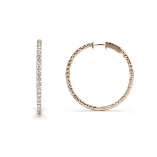 Orbita - Eternity Hoop Earrings With Moissanite Accents