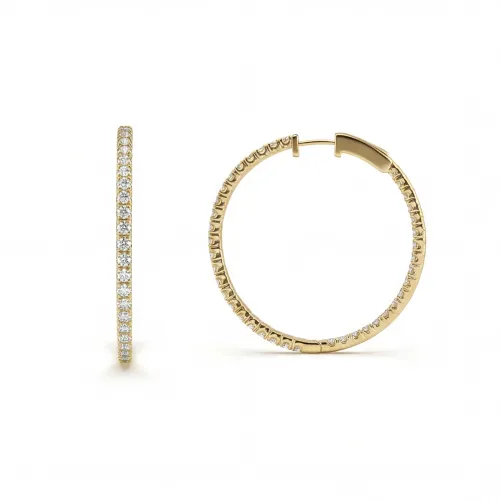 Orbita - Eternity Hoop Earrings With Moissanite Accents