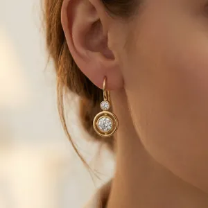 Moissanite drop earrings