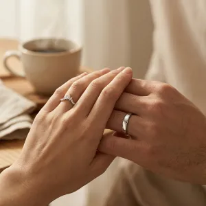 Silver wedding rings