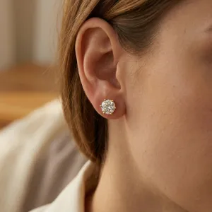 Moissanite stud earrings