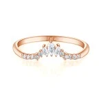 Serenella - Marquise and Round Moissanite Wedding Band