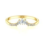 Serenella - Marquise and Round Moissanite Wedding Band