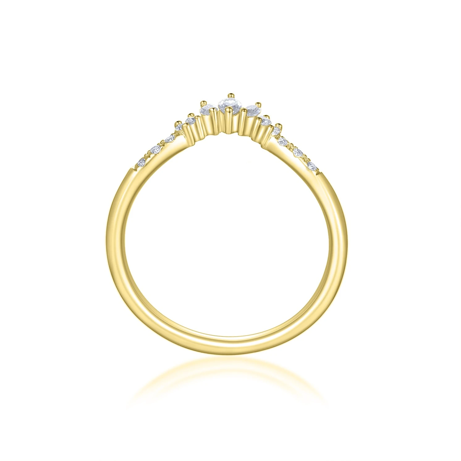 Serenella - Marquise and Round Moissanite Wedding Band