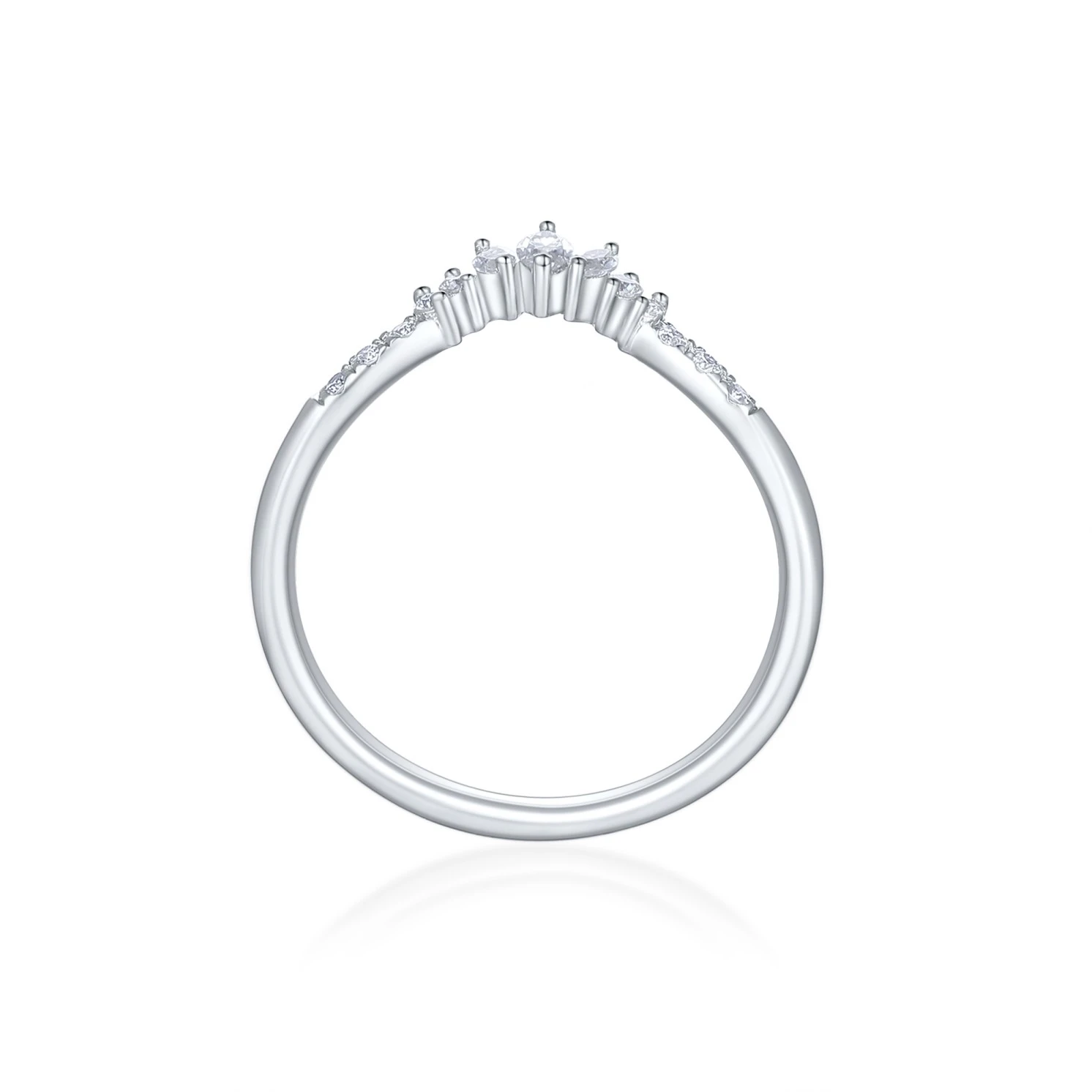 Serenella - Marquise and Round Moissanite Wedding Band