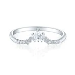Serenella - Marquise and Round Moissanite Wedding Band