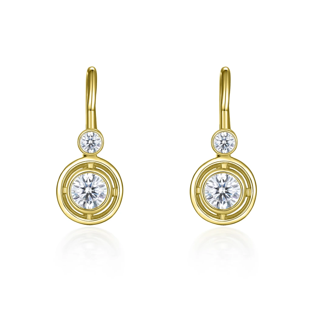Lunar - Moissanite Latch Back Earrings