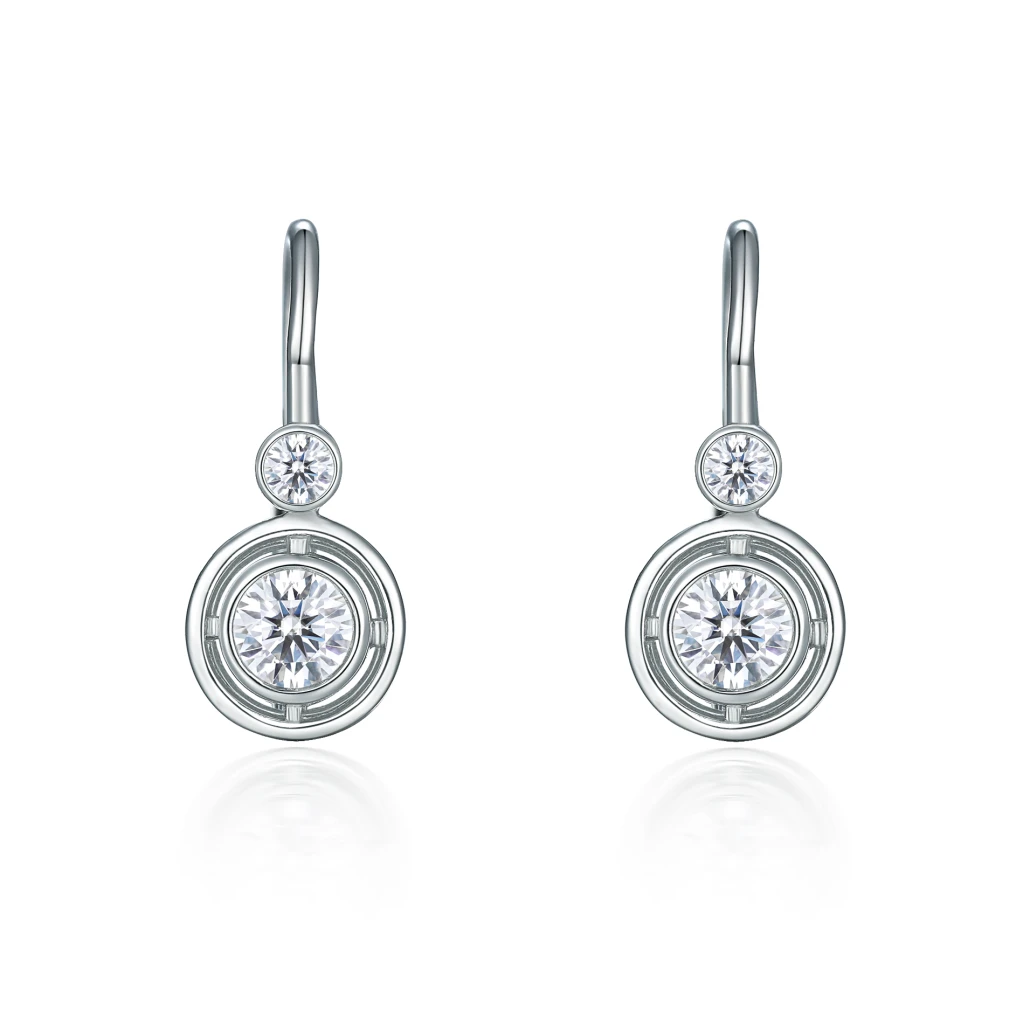 Lunar - Moissanite Latch Back Earrings