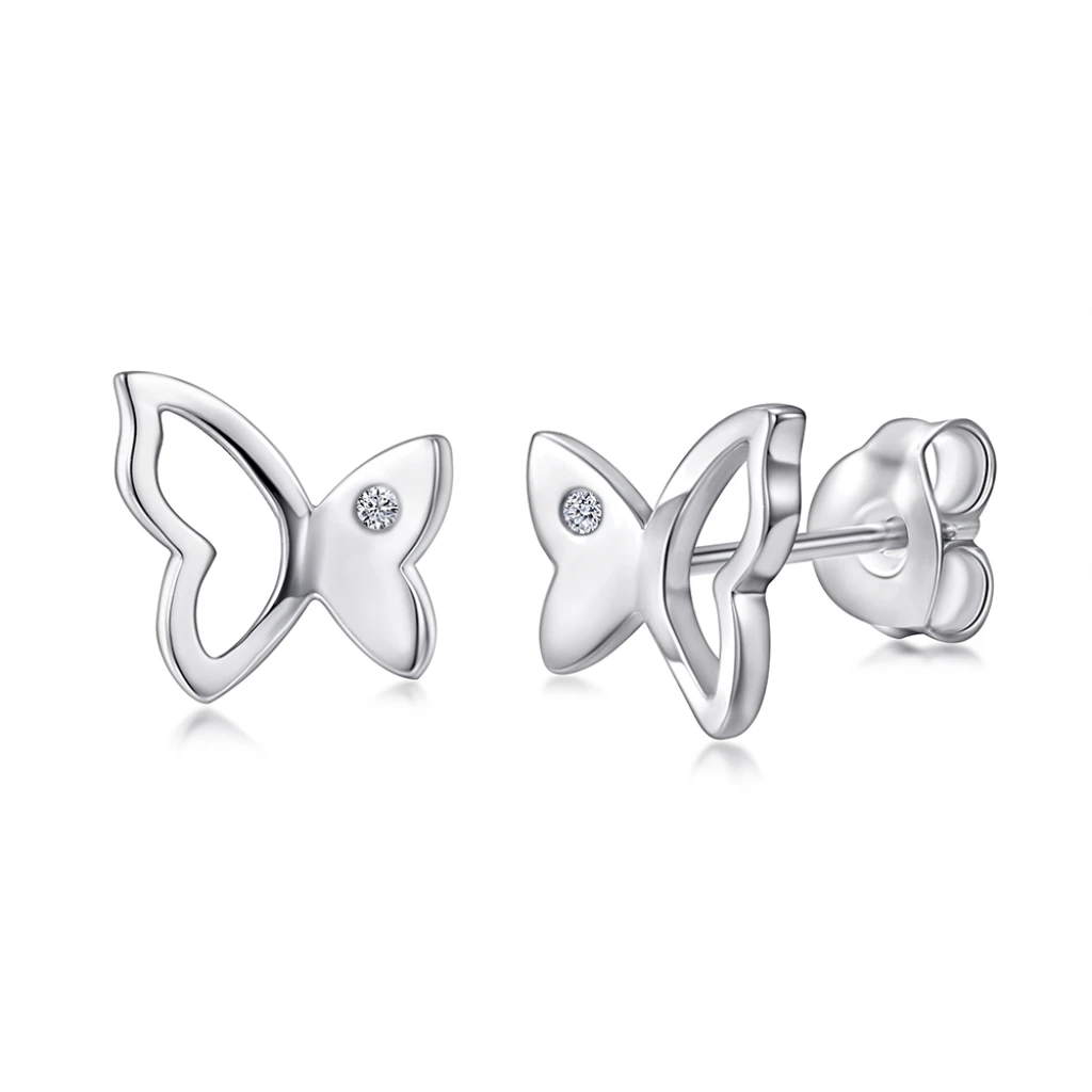 Butterfly Beauty - Moissanite Stud Earrings