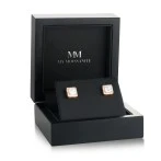 Tetrona - Asscher Moissanite Stud Earrings in Halo Setting