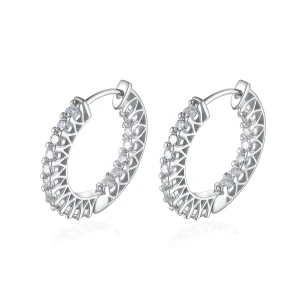 Pristine - Moissanite Petite Hoop Huggie Earrings