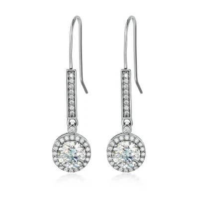 Moissanite drop earrings
