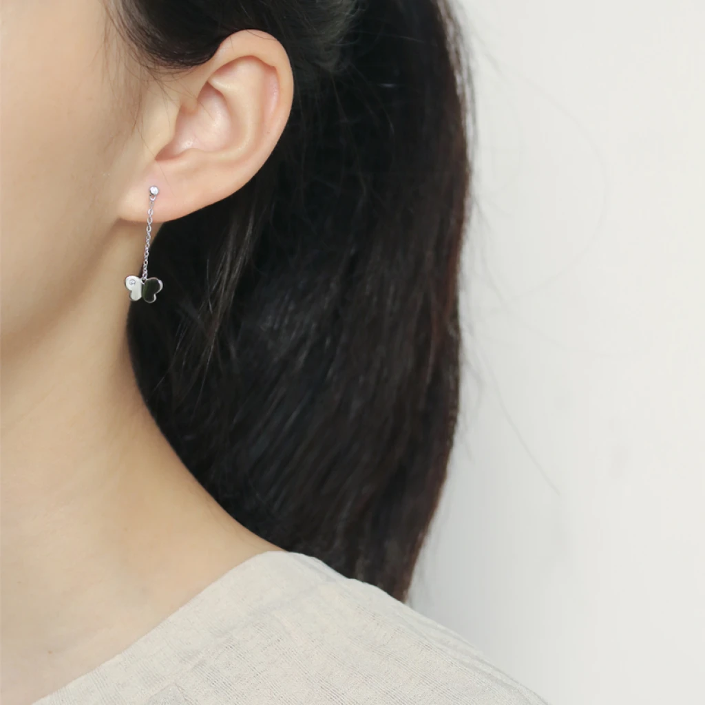 Butterfly Drops - Moissanite Drop Earrings