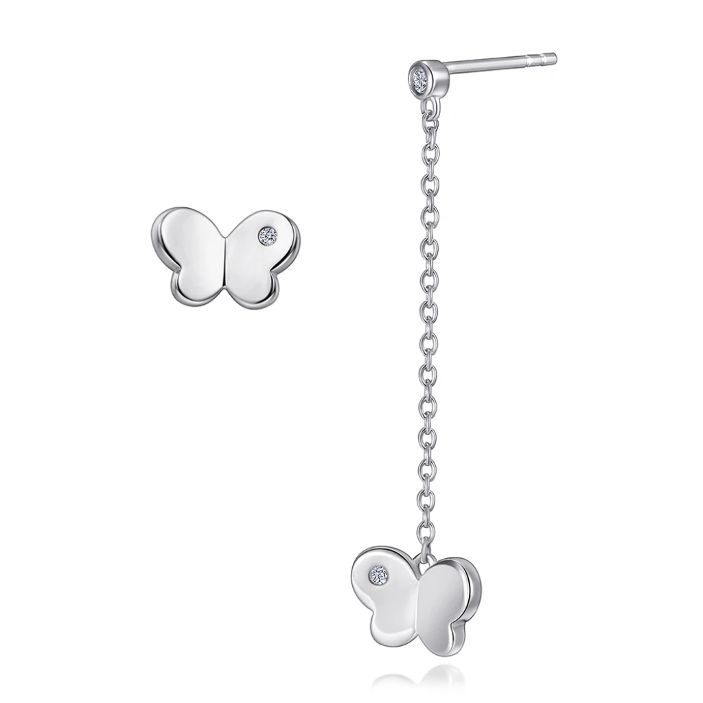 Butterfly Drops - Moissanite Drop Earrings