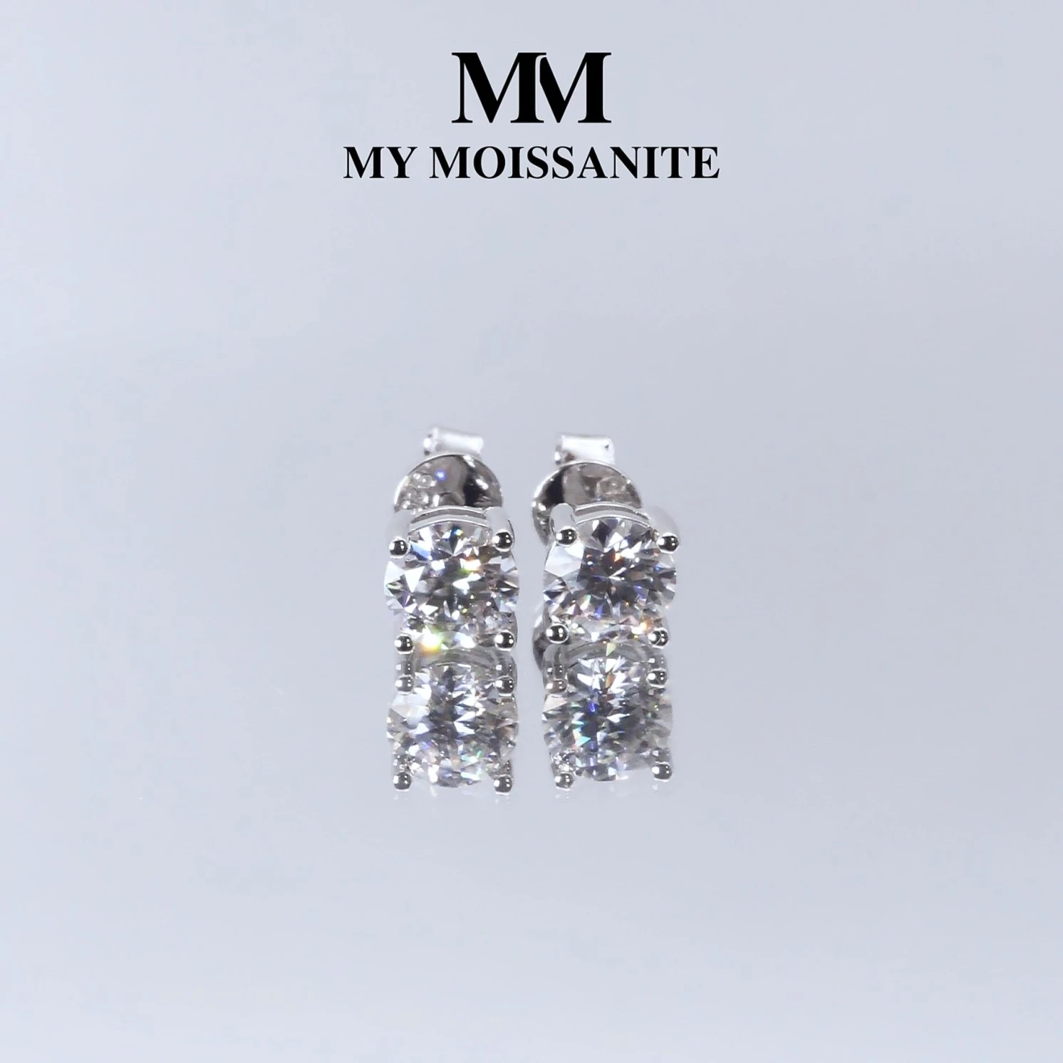 Nova - Moissanite Stud Earrings Nova - Moissanite Stud Earrings