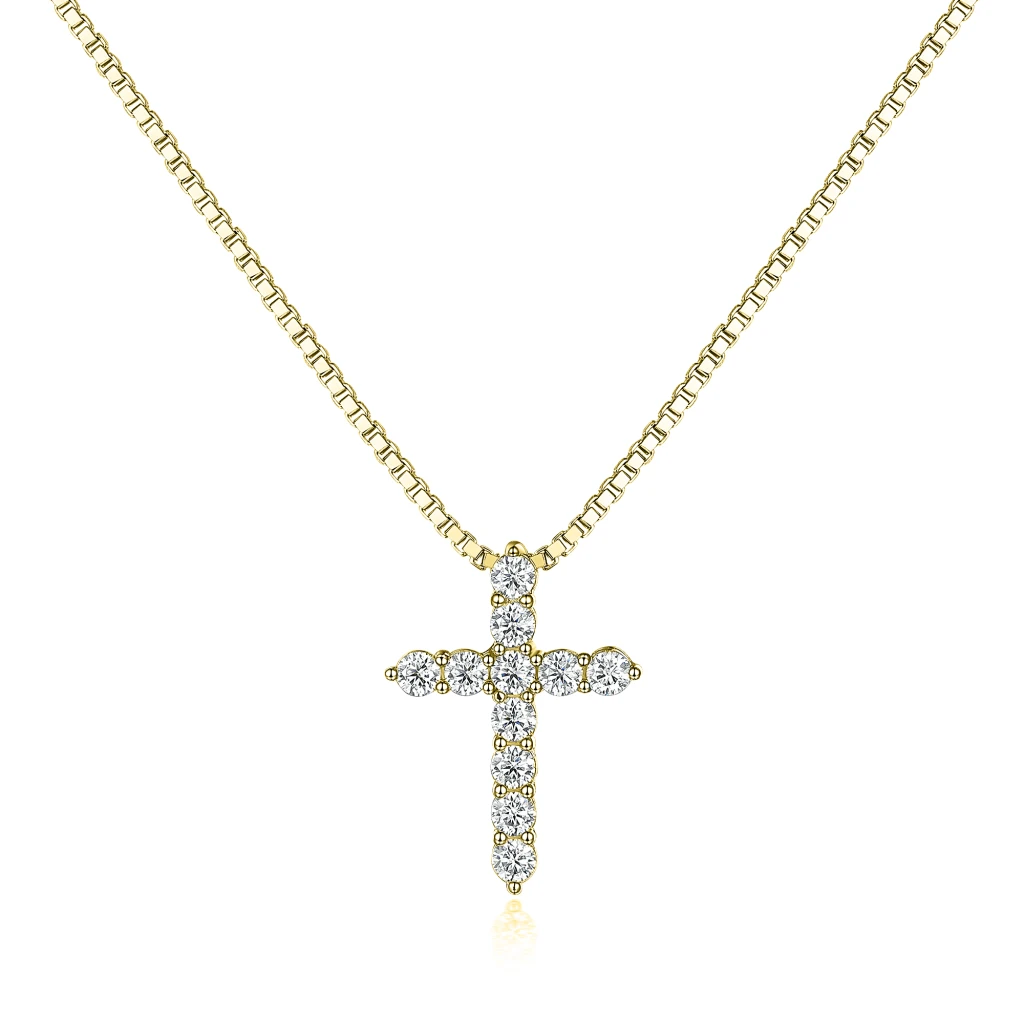 Divinity - Moissanite Cross Pendant