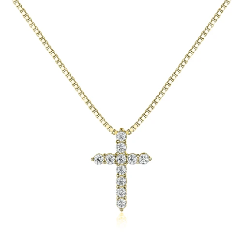 Divinity - Moissanite Cross Pendant