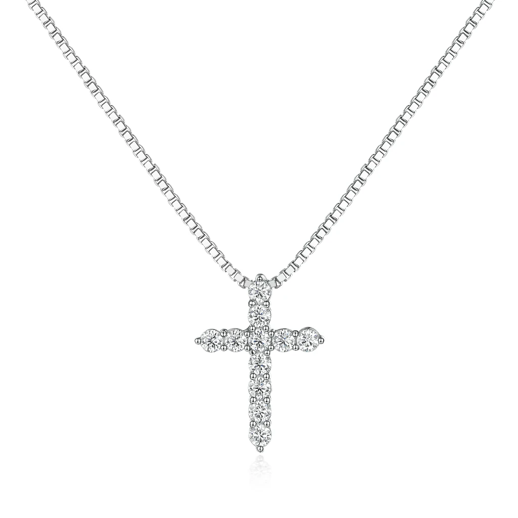 Divinity - Moissanite Cross Pendant