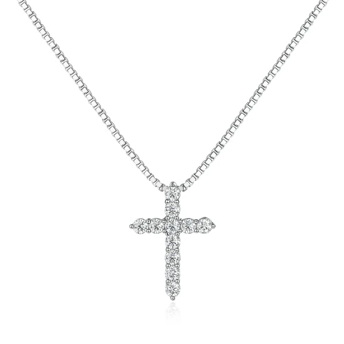 Divinity - Moissanite Cross Pendant