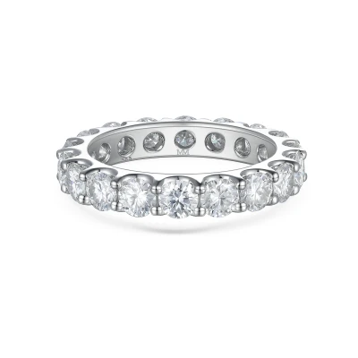 Moissanite eternity rings