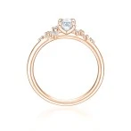 Ovaline - Moissanite Ring with Minimalistic Side Stones Ovaline - Moissanite Ring with Minimalistic Side Stones