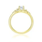 Ovaline - Moissanite Ring with Minimalistic Side Stones Ovaline - Moissanite Ring with Minimalistic Side Stones