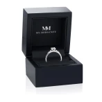 Ovaline - Moissanite Ring with Minimalistic Side Stones Ovaline - Moissanite Ring with Minimalistic Side Stones