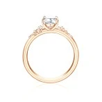 Ovaline - Moissanite Ring with Minimalistic Side Stones Ovaline - Moissanite Ring with Minimalistic Side Stones
