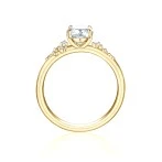 Ovaline - Moissanite Ring with Minimalistic Side Stones Ovaline - Moissanite Ring with Minimalistic Side Stones