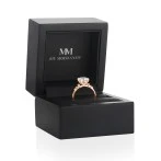 Ovaline - Moissanite Ring with Minimalistic Side Stones Ovaline - Moissanite Ring with Minimalistic Side Stones