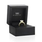 Ovaline - Moissanite Ring with Minimalistic Side Stones Ovaline - Moissanite Ring with Minimalistic Side Stones
