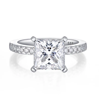 Side stone moissanite engagement rings
