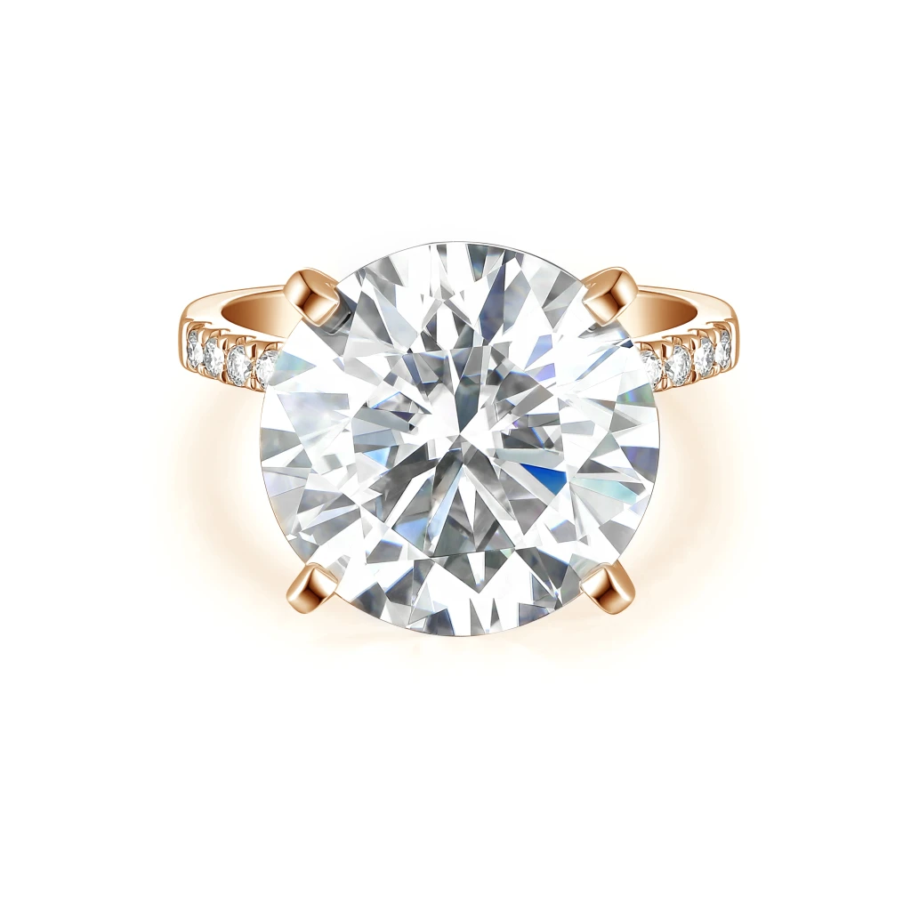 Finesse - Moissanite Engagement Ring with Side Stones