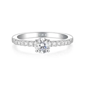 Finesse - Moissanite Engagement Ring with Side Stones
