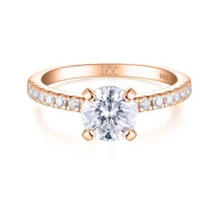 Finesse - Moissanite Engagement Ring with Side Stones