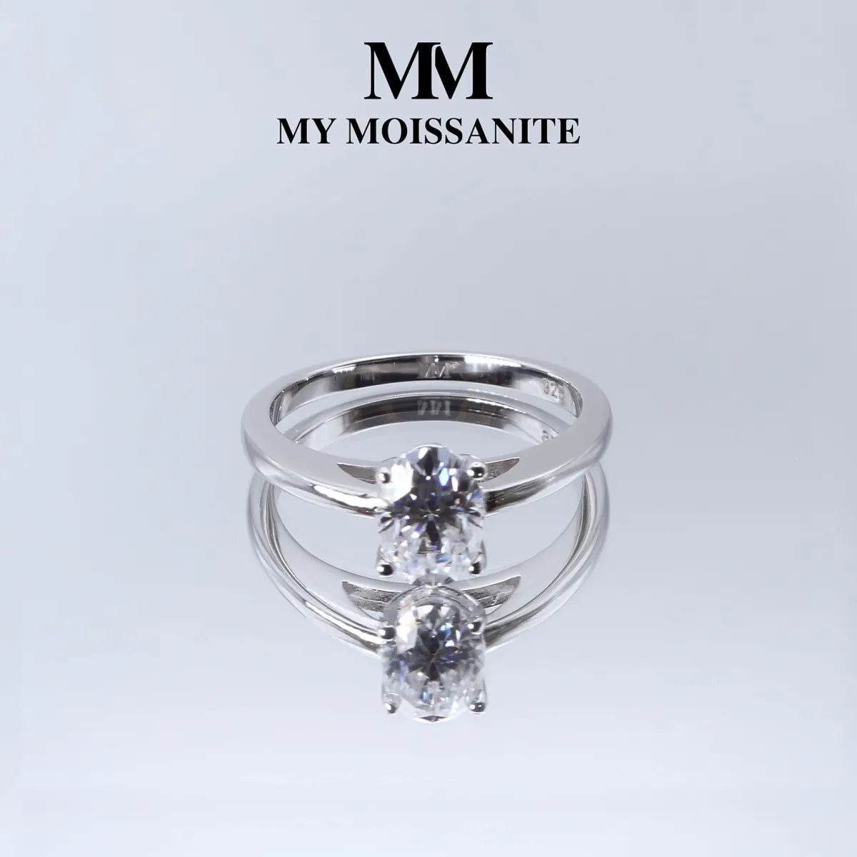 Eloise - Oval Solitaire Moissanite Ring