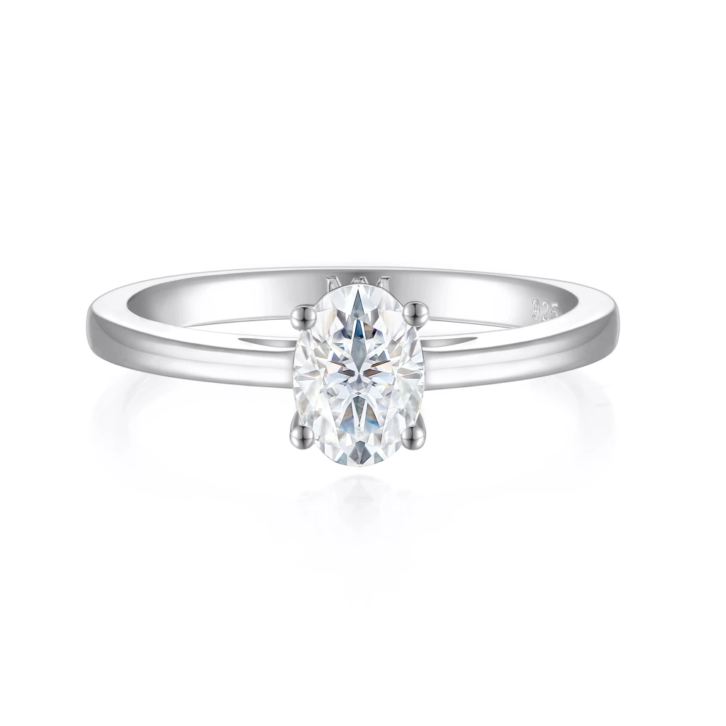 Eloise - Oval Solitaire Moissanite Ring