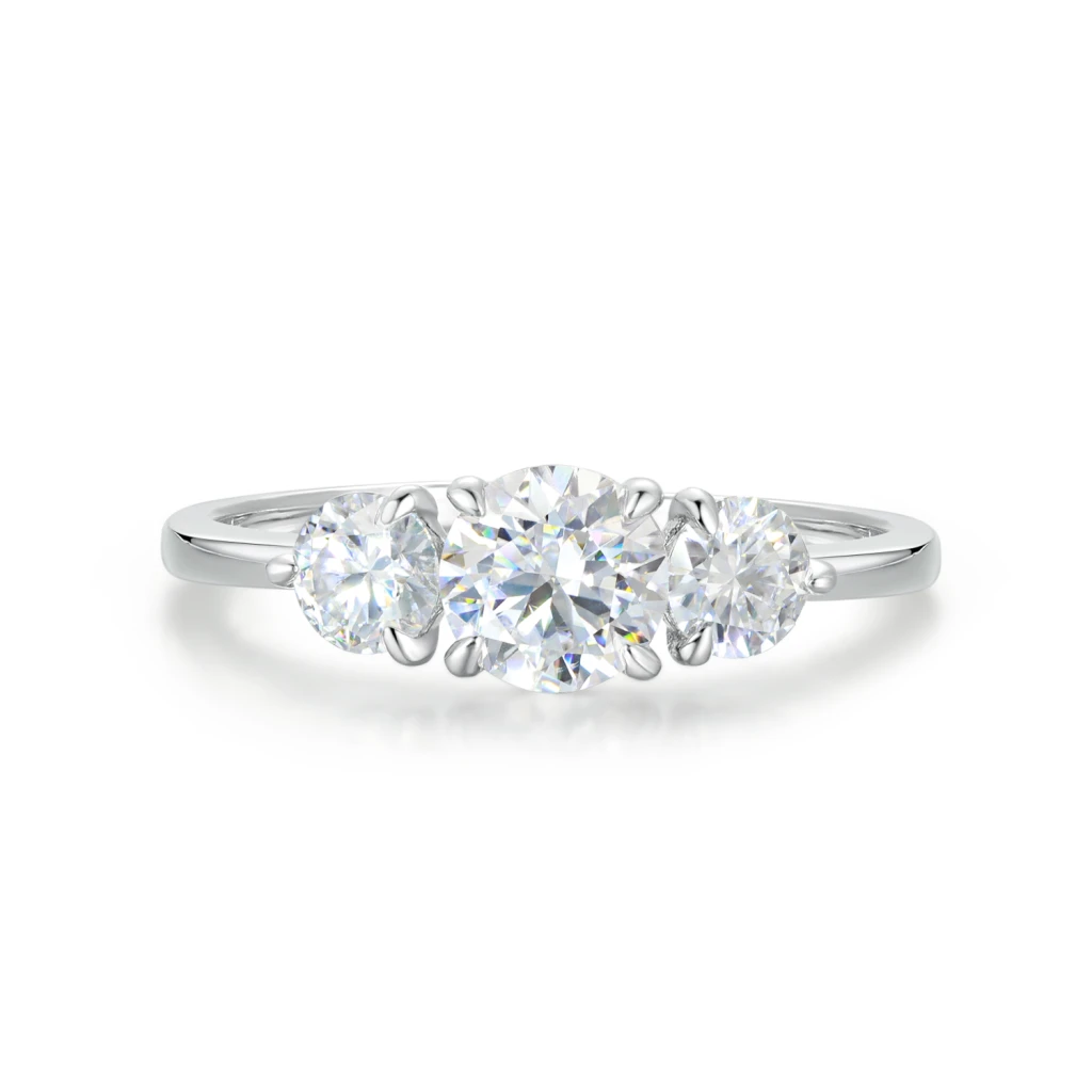 Aventine - Triple Moissanite Ring
