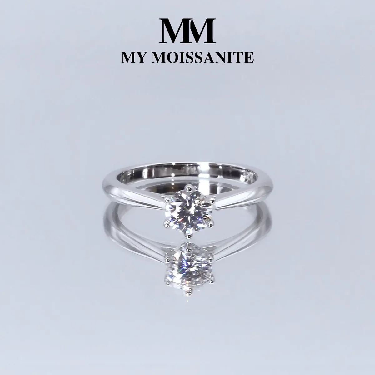 Ella - Solitaire Moissanite Engagement Ring	