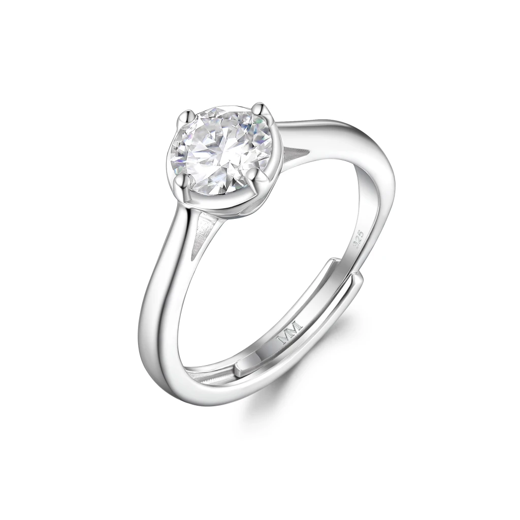 Unum - Adjustable Solitaire Moissanite Ring